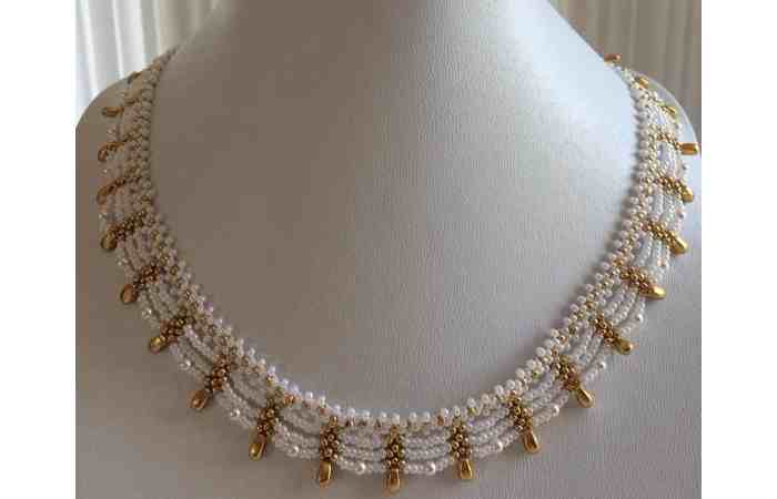 Traditional Pearl Long Chain Designs in Gold (7)